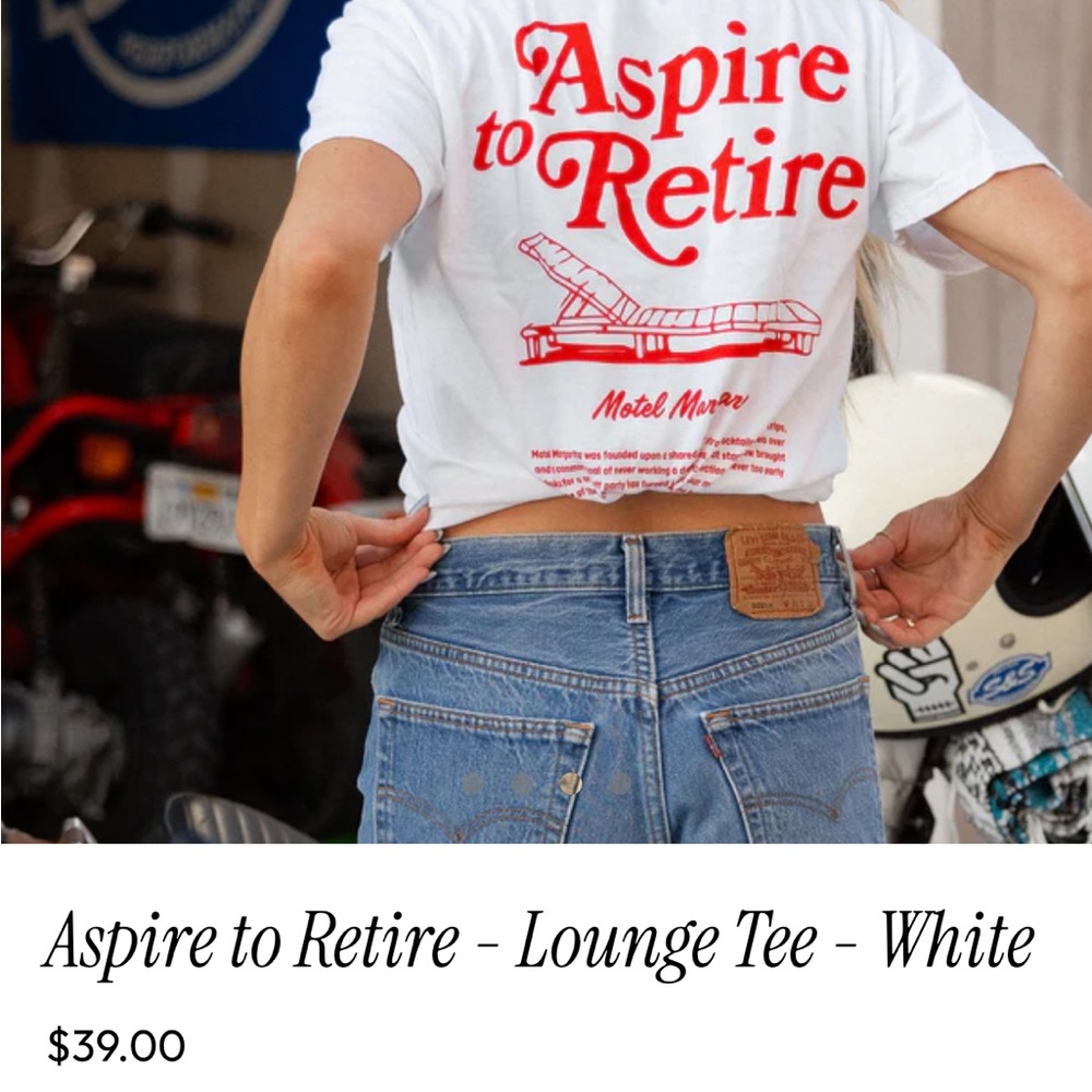 White Tee with Red Graphic